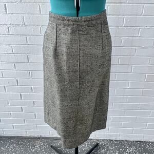 Vintage 60s gray wool pencil skirt
